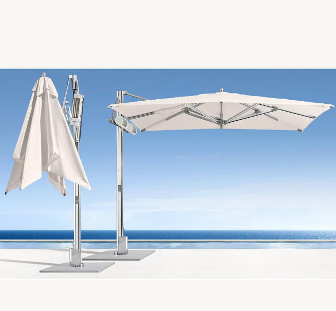 Outdoor Furniture Resin - Großhandelspreis Anpassen Größe Möbel Aluminium Gartenschirm