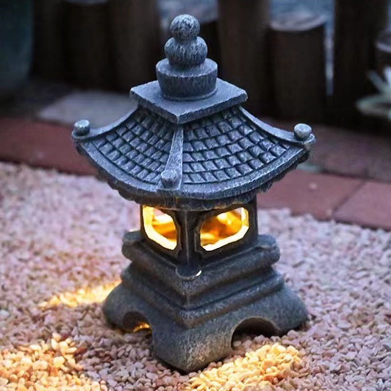Outdoor Furniture Resin - Chinesische Vintage-Solar-Palastlaterne im Freien – praktische
