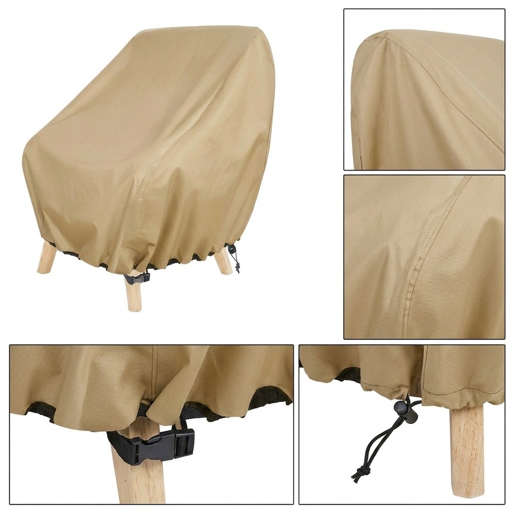 Outdoor Furniture With Covers - Wasserdichte Gartenstuhl-Abdeckung für Outdoor-Loungesessel, Einzel-Liegestuhl-Abdeckung, passend