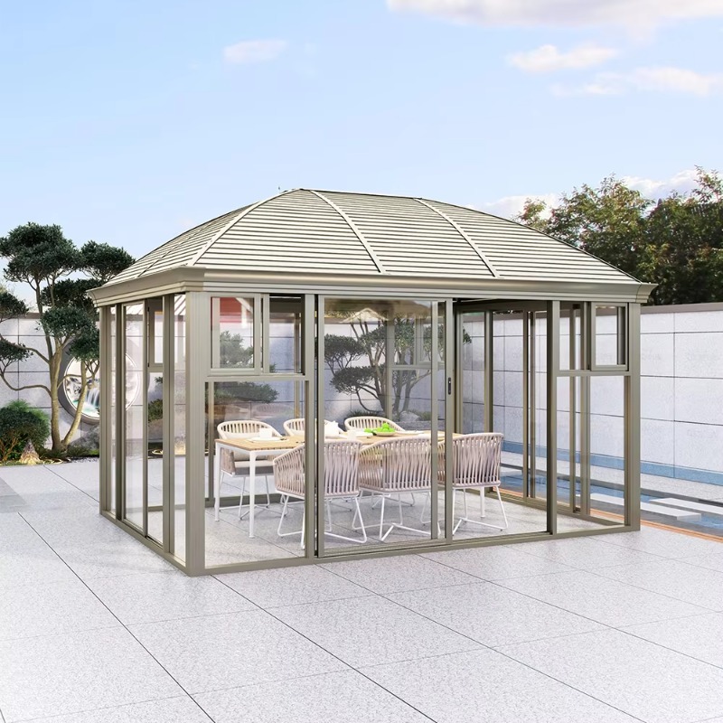 Outdoor Furniture Gazebo - Freistehende Wintergärten Glashäuser Außenbereich-Terrasse Maßgefertigter Wintergarten