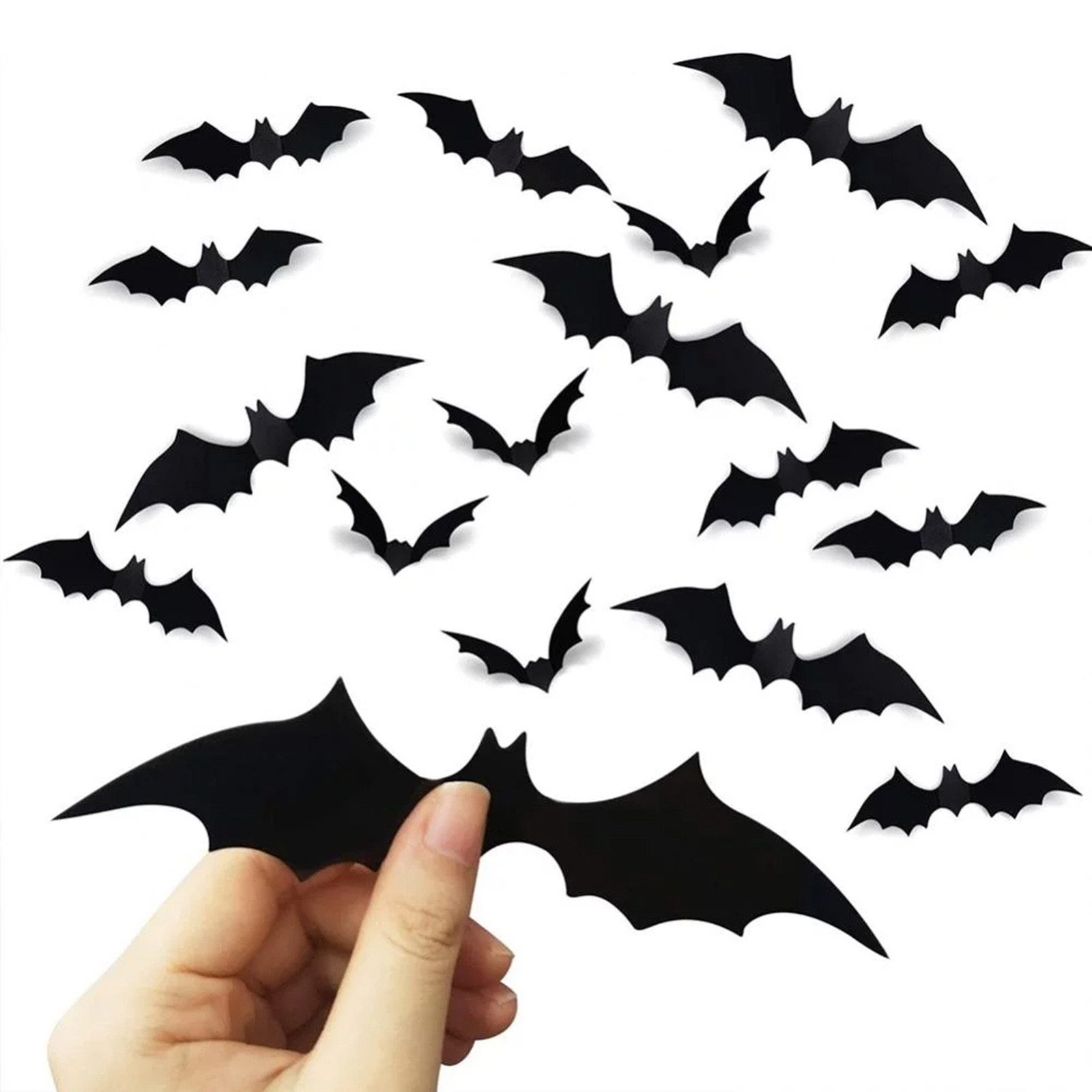 Outdoor Furniture Black - Schwarze Fledermaus-Silhouette Halloween-Wandaufkleber Deko Gruselige Fliegende