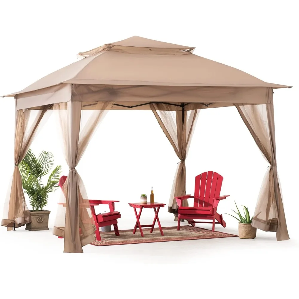 Outdoor Furniture Gazebo - Moderner 11x11 Fuß Pop-Up-Pavillon, tragbares Outdoor-Zelt