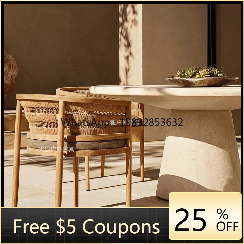 Outdoor Furniture Resin - YYFY Outdoor Teak RH Tisch und