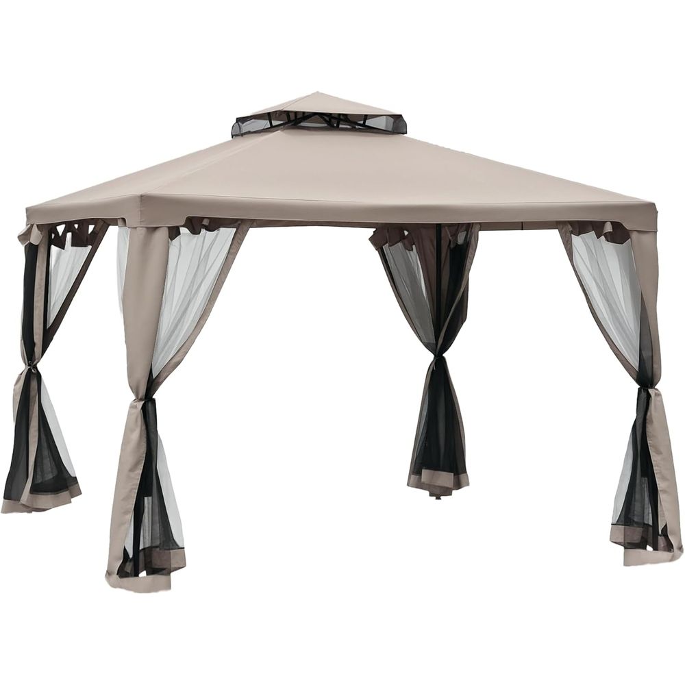 Outdoor Furniture Gazebo - 9,6' x 9,6' Terrassenpavillon, Outdoor-Unterstand mit