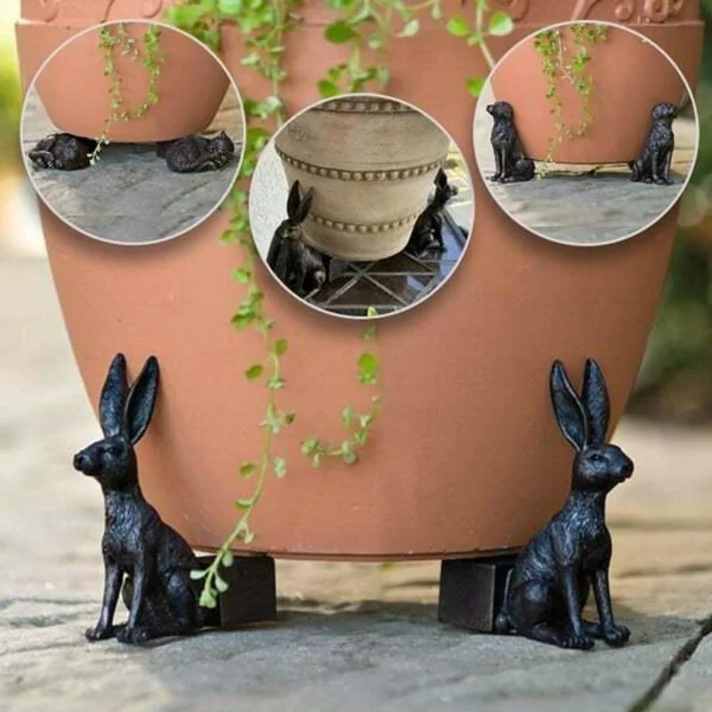Outdoor Furniture Resin - 3 Stück Blumentopf Füße stehen Tierform