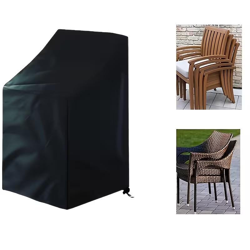Outdoor Furniture With Covers - 1 Stück robuste, stapelbare Outdoor-Stuhlabdeckung, geeignet