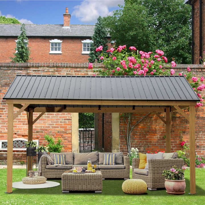 Outdoor Furniture Gazebo - Outdoor-Aluminium-Pavillon mit verzinktem Stahldach und beschichtetem