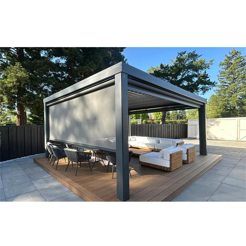 Outdoor Furniture Gazebo - # 6x6 3x3 Moderne Motorisierte Gartenlaube