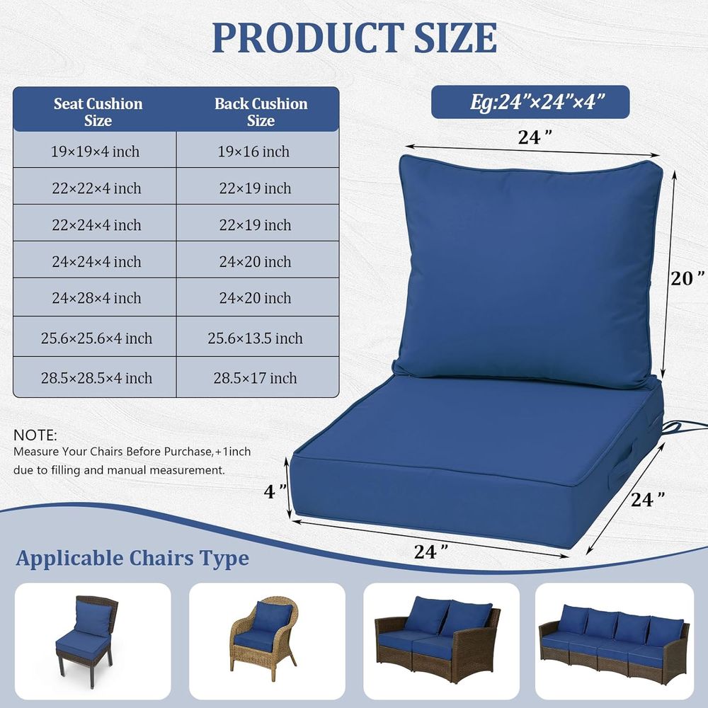 24x24 Outdoor-Tiefsitzkissen-S – Outdoor Furniture Cushion Bewertung und Preis