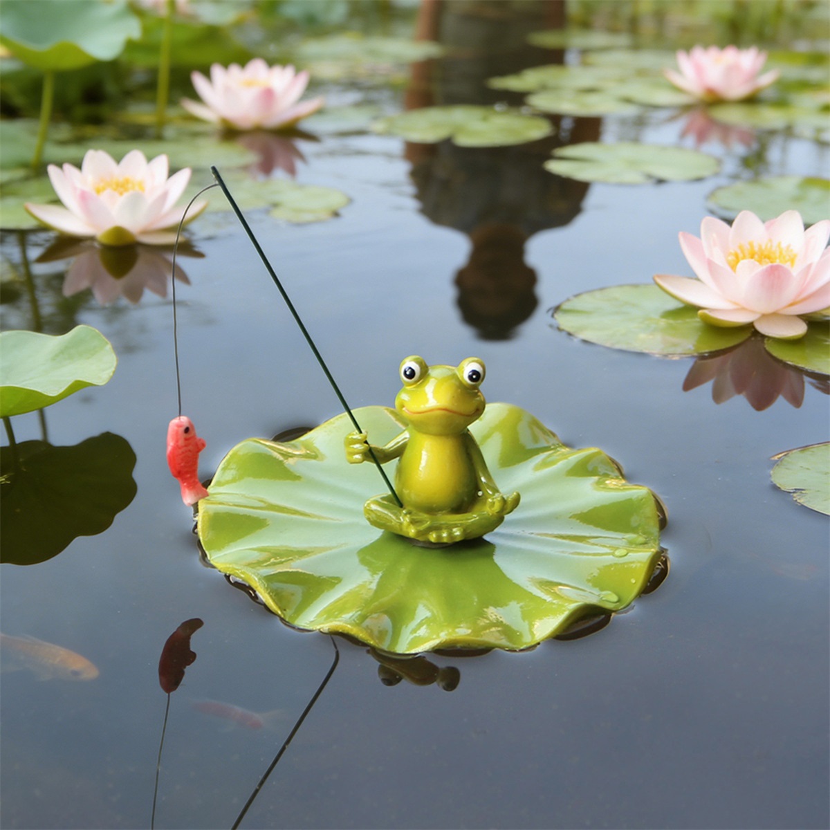 Schwimmende Lotusblatt-Frosch- – Outdoor Furniture Resin Bewertung und Preis