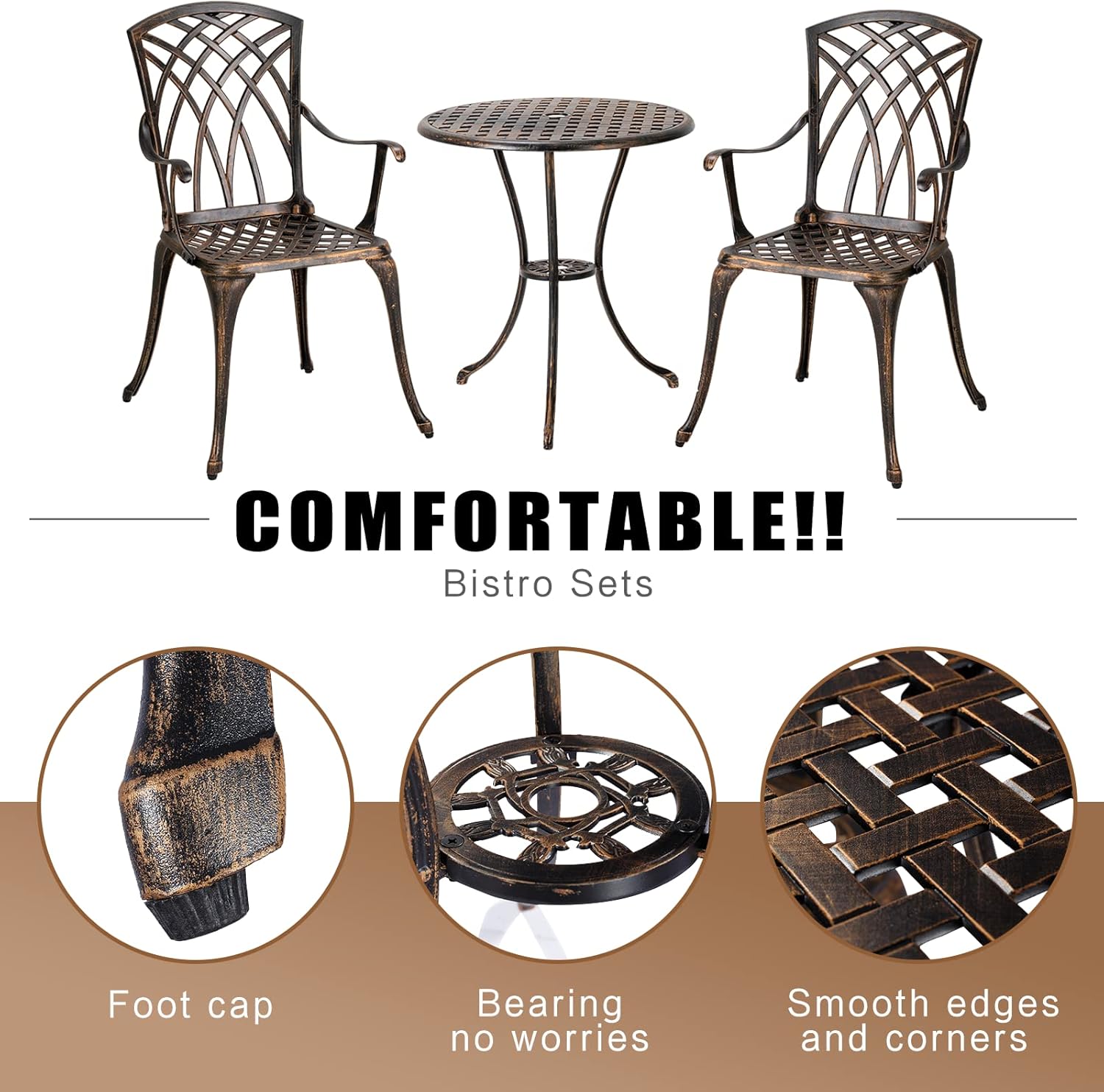 Bronzefarbenes, rostbeständige – Outdoor Furniture Aluminium Bewertung und Preis