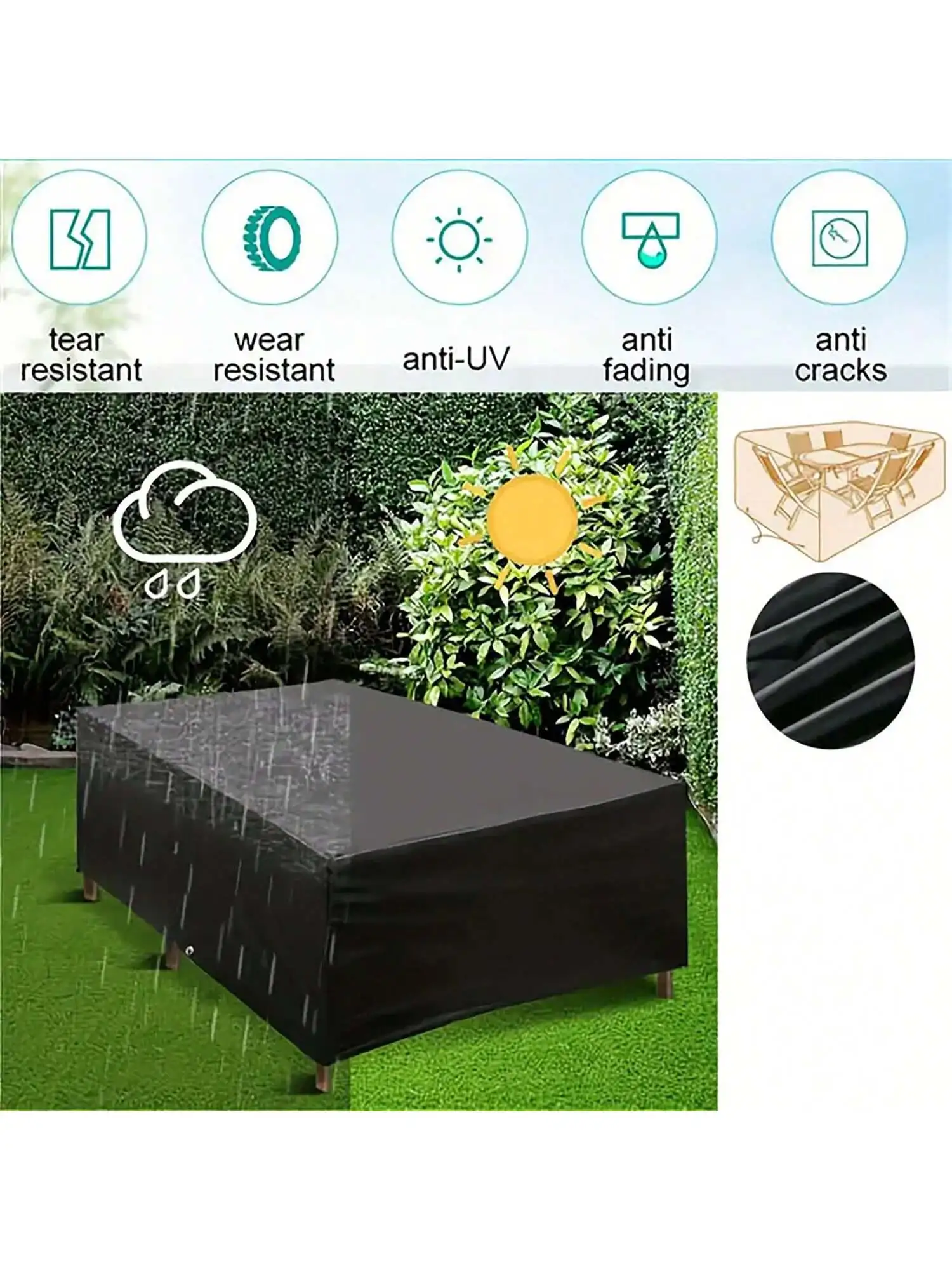 Multi-Size-Außen terrasse Gart – Outdoor Furniture With Covers Bewertung und Preis