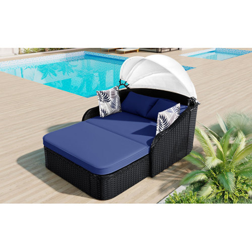 79,9 Zoll Outdoor-Sonnenliege  – Outdoor Furniture Black Bewertung und Preis