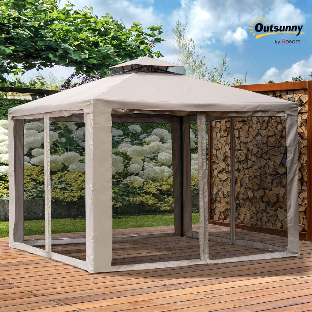 9,6' x 9,6' Terrassenpavillon, – Outdoor Furniture Gazebo Bewertung und Preis