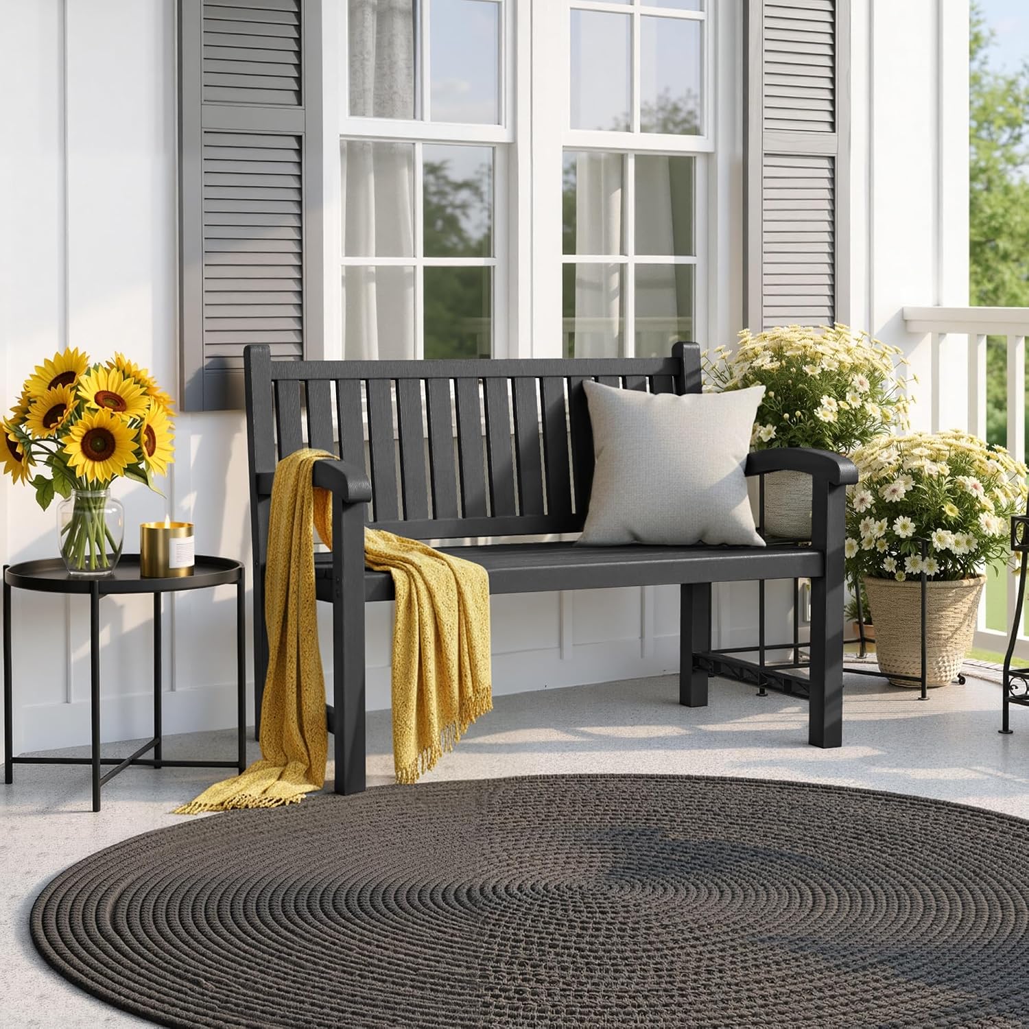 Outdoor-Sitzbank für 2 Persone – Outdoor Furniture Resin Bewertung und Preis