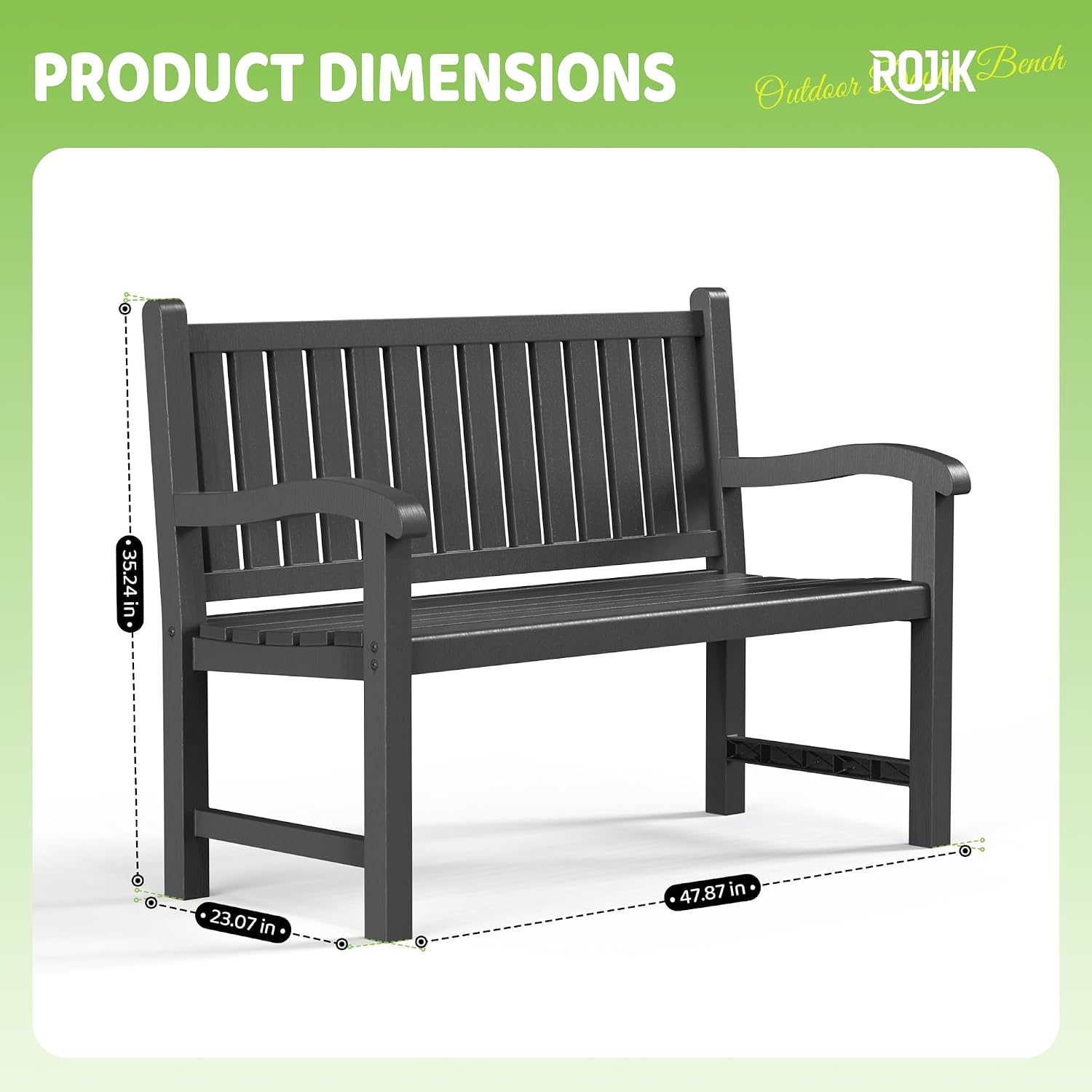 Outdoor-Sitzbank für 2 Persone – Outdoor Furniture Resin Bewertung und Preis